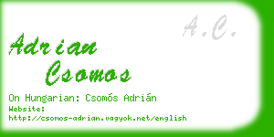 adrian csomos business card