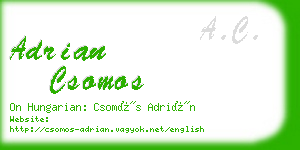 adrian csomos business card